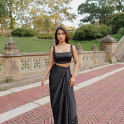 Sleeveless Satin Blouse