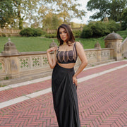 Satin Drape Skirt