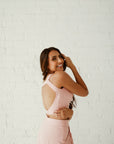 Sleeveless Adjustable Blouse - Blush - MOR Collections