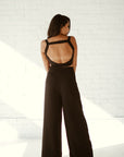 Pocketed High-Rise Wide Leg Trouser - Black - MOR Collections