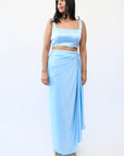 Satin Drape Skirt