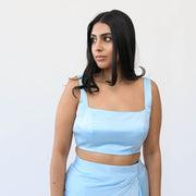 Sleeveless Satin Blouse