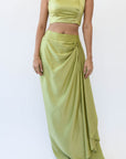 Satin Drape Skirt
