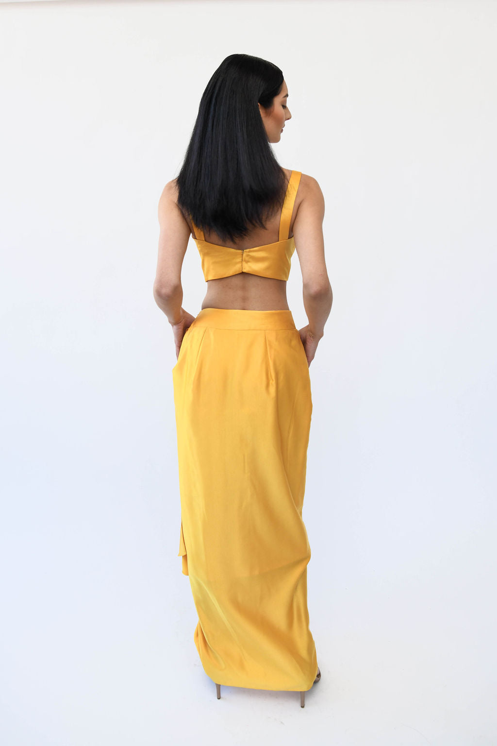 Satin Drape Skirt – MOR Collections