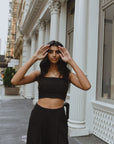 Sleeveless Adjustable Blouse - Black - MOR Collections