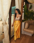 Satin Drape Skirt