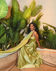 Satin Drape Skirt